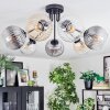 Koyoto Plafoniera, Lampada a sfera 82 cm Ambrato, Chiaro, Grigio fumo, 7-Luci