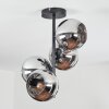 Koyoto Plafoniera, Lampada a sfera 32 cm Cromo, Grigio fumo, 4-Luci