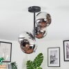 Koyoto Plafoniera, Lampada a sfera 32 cm Cromo, Grigio fumo, 4-Luci