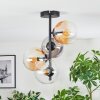 Gastor Plafoniera, Lampada a sfera 32 cm Ambrato, Chiaro, Grigio fumo, 4-Luci
