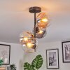 Gastor Plafoniera, Lampada a sfera 32 cm Ambrato, Chiaro, Grigio fumo, 4-Luci