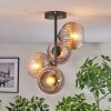 Koyoto Plafoniera, Lampada a sfera 32 cm Chiaro, Grigio fumo, 4-Luci