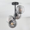 Koyoto Plafoniera, Lampada a sfera 32 cm Chiaro, Grigio fumo, 4-Luci