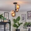 Koyoto Plafoniera, Lampada a sfera 32 cm Chiaro, Grigio fumo, 4-Luci