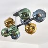 Ripoll Plafoniera, Lampada a sfera Blu, Oro, Verde, 8-Luci
