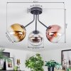 Koyoto Plafoniera, Lampada a sfera 42 cm Cromo, Oro, Chiaro, Ramato, Grigio fumo, 3-Luci