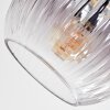 Koyoto Plafoniera, Lampada a sfera 42 cm Ambrato, Chiaro, Grigio fumo, 3-Luci