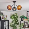 Koyoto Plafoniera, Lampada a sfera 42 cm Blu, Oro, Ramato, 3-Luci