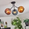 Koyoto Plafoniera, Lampada a sfera 42 cm Blu, Oro, Ramato, 3-Luci