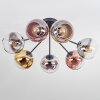 Koyoto Plafoniera, Lampada a sfera 82 cm Cromo, Oro, Chiaro, Ramato, Grigio fumo, 7-Luci
