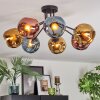 Ripoll Plafoniera, Lampada a sfera Blu, Oro, Ramato, 7-Luci