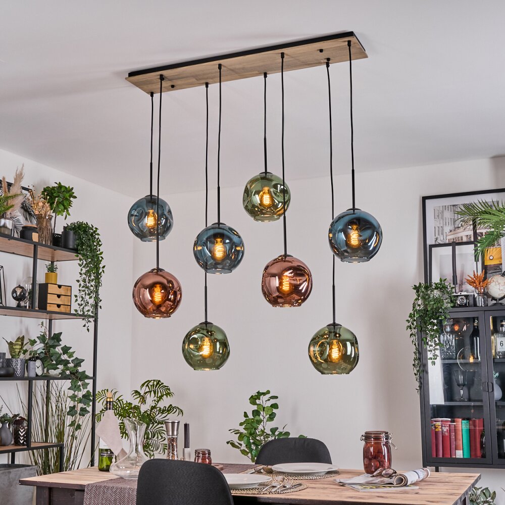 Ripoll Lampadario a sospensione, Lampada a sfera, Lampada a sospensione Écru, Nero, 8-Luci main product photo