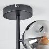 Ripoll Plafoniera, Lampada a sfera Cromo, Chiaro, Grigio fumo, 4-Luci