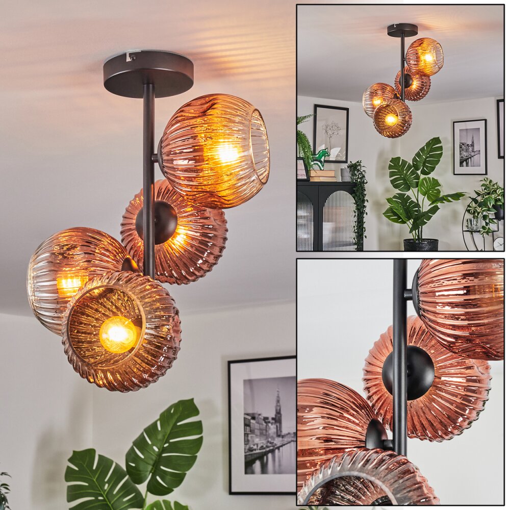 Ripoll Plafoniera, Lampada a sfera Chiaro, Ramato, 4-Luci main product photo