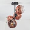Ripoll Plafoniera, Lampada a sfera Chiaro, Ramato, 4-Luci