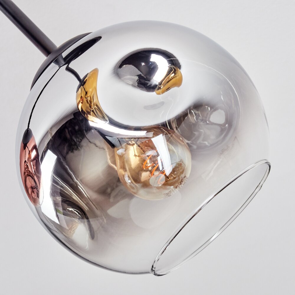 Ripoll Plafoniera, Lampada a sfera Cromo, Oro, Chiaro, Ramato, Grigio fumo, 3-Luci