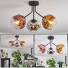 Ripoll Plafoniera, Lampada a sfera Cromo, Oro, Chiaro, Ramato, Grigio fumo, 3-Luci