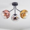 Ripoll Plafoniera, Lampada a sfera Cromo, Oro, Chiaro, Ramato, Grigio fumo, 3-Luci