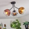 Ripoll Plafoniera, Lampada a sfera Cromo, Oro, Chiaro, Ramato, Grigio fumo, 3-Luci