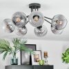 Koyoto Plafoniera, Lampada a sfera 82 cm Chiaro, Grigio fumo, 7-Luci