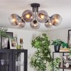 Koyoto Plafoniera, Lampada a sfera 82 cm Chiaro, Grigio fumo, 7-Luci
