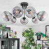 Koyoto Plafoniera, Lampada a sfera 82 cm Chiaro, Grigio fumo, 7-Luci