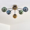 Ripoll Plafoniera, Lampada a sfera Blu, Oro, Verde, 6-Luci