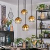 Koyoto Lampadario a sospensione, Lampada a sfera, Lampada a sospensione a cluster 35 cm Oro, Chiaro, 4-Luci