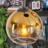 Koyoto Lampadario a sospensione, Lampada a sfera, Lampada a sospensione a cluster 35 cm Oro, Chiaro, 4-Luci