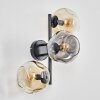 Ripoll Lampada a sfera, Applique Ambrato, Chiaro, Grigio fumo, 3-Luci