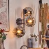 Ripoll Lampada a sfera, Applique Cromo, Chiaro, Grigio fumo, 3-Luci