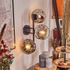 Ripoll Lampada a sfera, Applique Cromo, Chiaro, Grigio fumo, 3-Luci