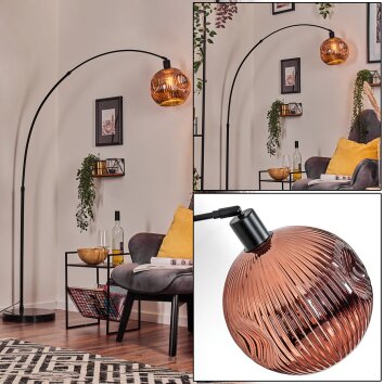 Ripoll Lampada da terra, Lampade ad arco Nero, 1-Luce