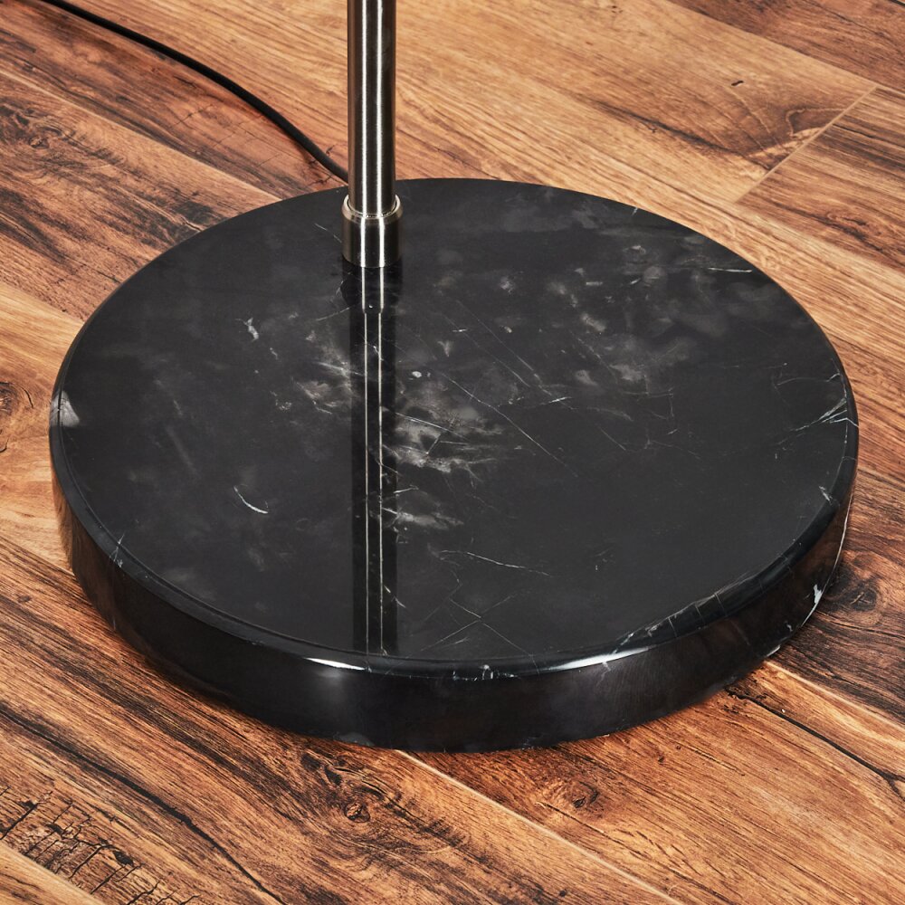 Bassagoda Lampada da terra Nichel opaco, Nero, 1-Luce