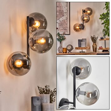 Gastor Lampada a sfera, Applique Grigio fumo, 3-Luci