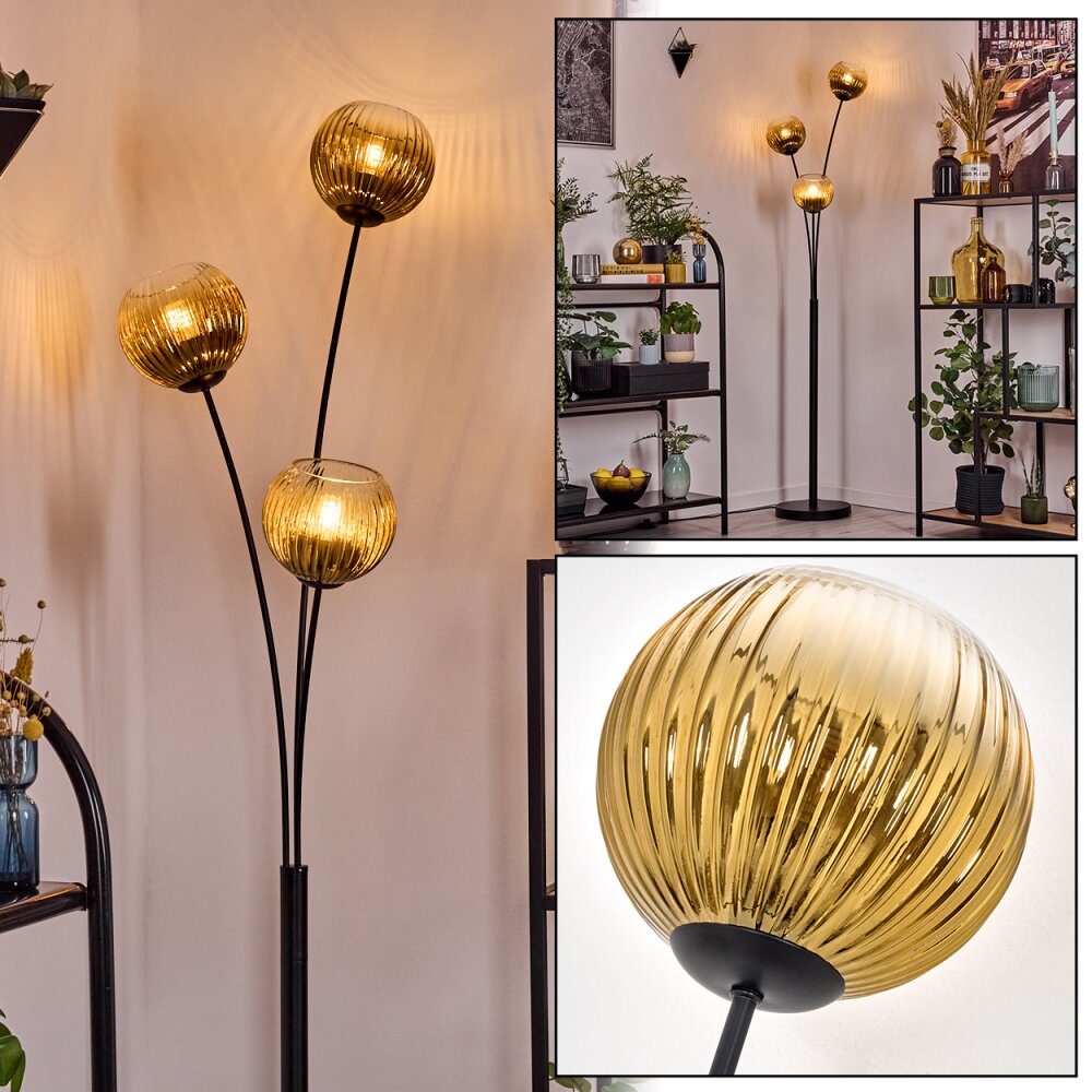Koyoto Lampada a sfera, Lampada da terra Oro, Chiaro, 3-Luci main product photo