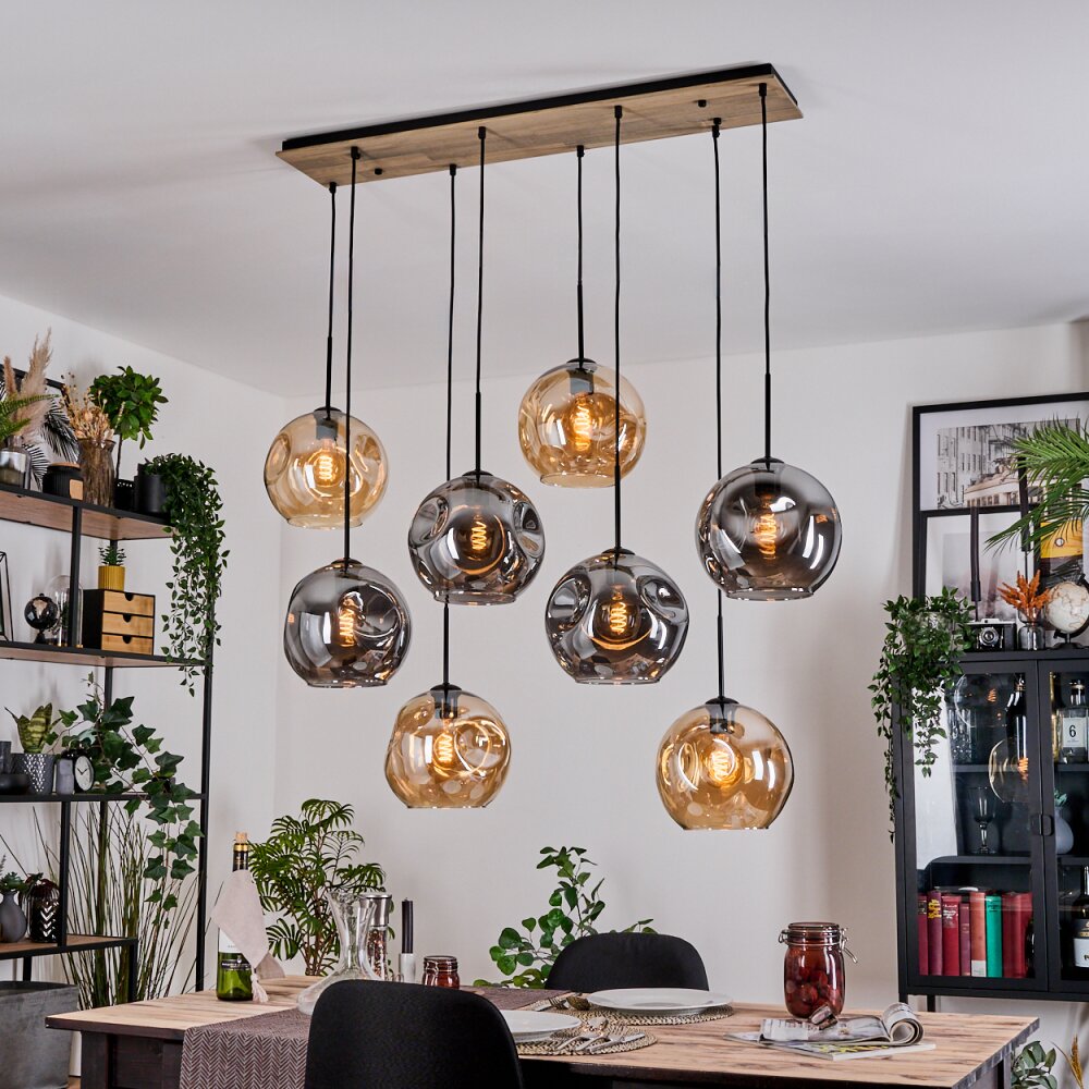 Ripoll Lampadario a sospensione, Lampada a sfera, Lampada a sospensione Écru, Nero, 8-Luci main product photo