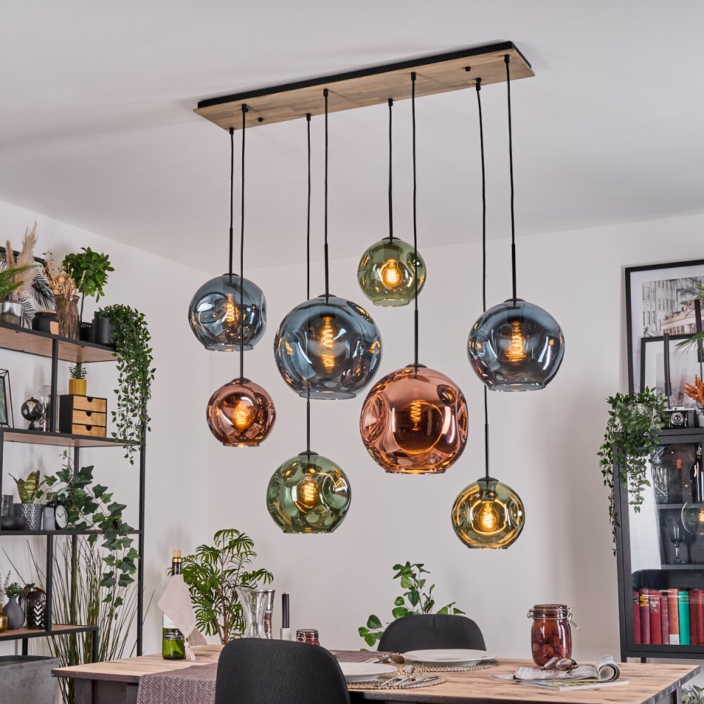 Ripoll Lampadario a sospensione, Lampada a sfera, Lampada a sospensione Écru, Nero, 8-Luci main product photo
