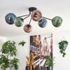 Koyoto Plafoniera, Lampada a sfera 74 cm Blu, Verde, Ramato, 6-Luci