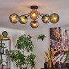 Koyoto Plafoniera, Lampada a sfera 74 cm Blu, Verde, Ramato, 6-Luci