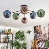 Koyoto Plafoniera, Lampada a sfera 74 cm Blu, Verde, Ramato, 6-Luci