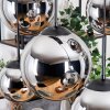 Gastor Lampadario a sospensione, Lampada a sfera, Lampada a sospensione Cromo, Grigio fumo, 6-Luci