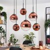 Gastor Lampadario a sospensione, Lampada a sfera, Lampada a sospensione Chiaro, Ramato, 6-Luci