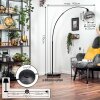 Koyoto Lampada da terra, Lampade ad arco Nero, 1-Luce