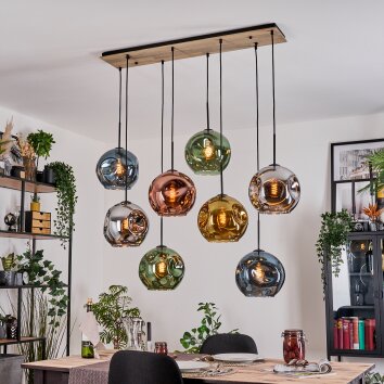Ripoll Lampadario a sospensione, Lampada a sfera, Lampada a sospensione Écru, Nero, 8-Luci Ripoll Lampadario a sospensione, Lampada a sfera, Lampada a sospensione Écru, Nero, 8-Luci