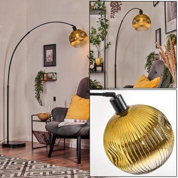 Ripoll Lampada da terra, Lampade ad arco Nero, 1-Luce