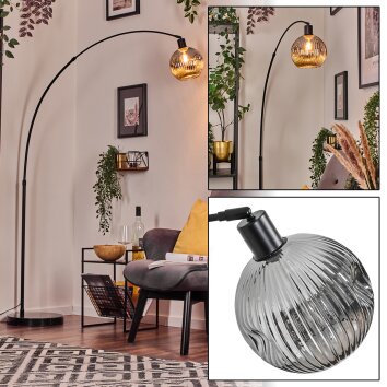 Ripoll Lampada da terra, Lampade ad arco Nero, 1-Luce