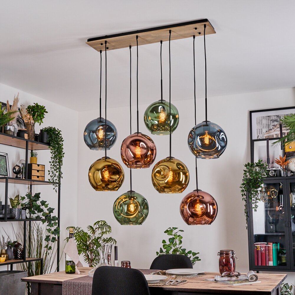 Ripoll Lampadario a sospensione, Lampada a sfera, Lampada a sospensione Écru, Nero, 8-Luci main product photo