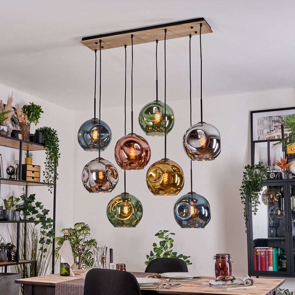 Ripoll Lampadario a sospensione, Lampada a sfera, Lampada a sospensione Écru, Nero, 8-Luci main product photo
