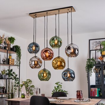 Ripoll Lampadario a sospensione, Lampada a sfera, Lampada a sospensione Écru, Nero, 8-Luci